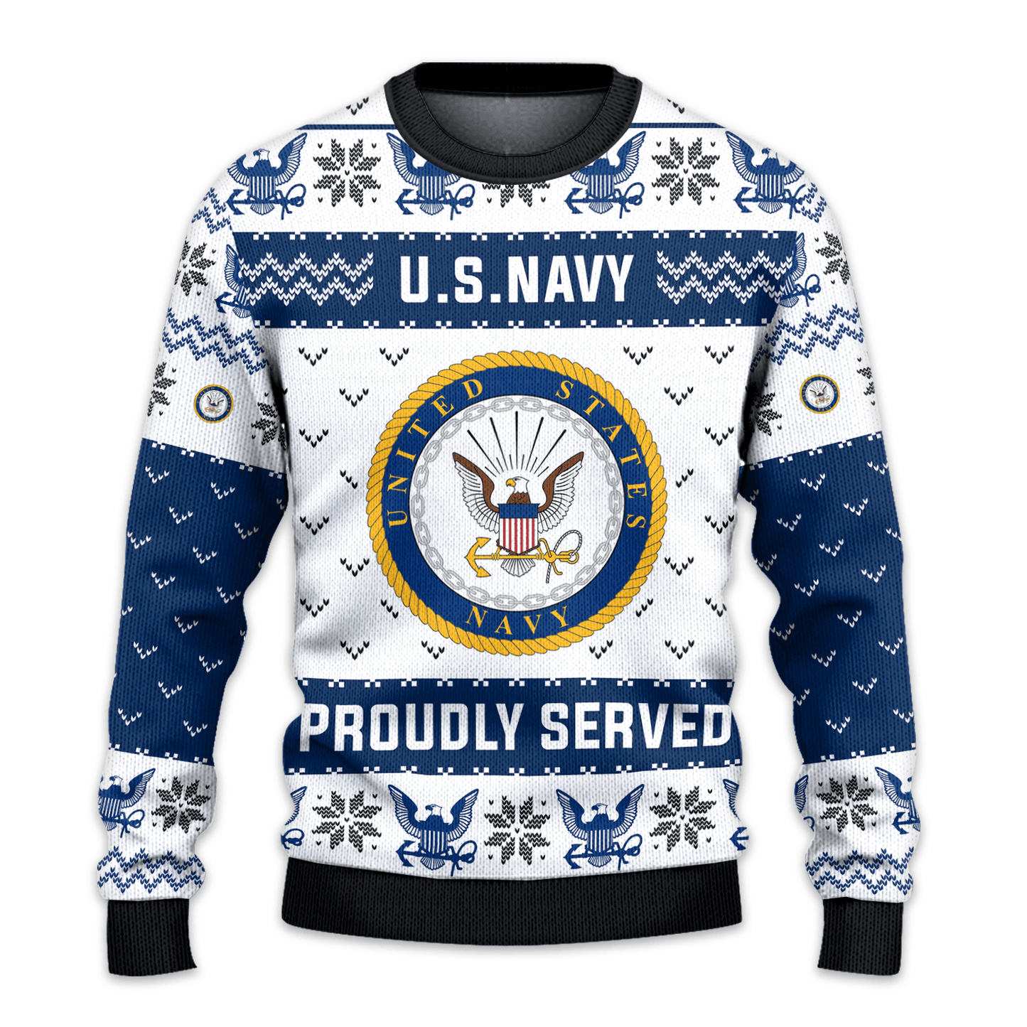 US NAVY 250th Years Of Service All-Over-Print Sweater