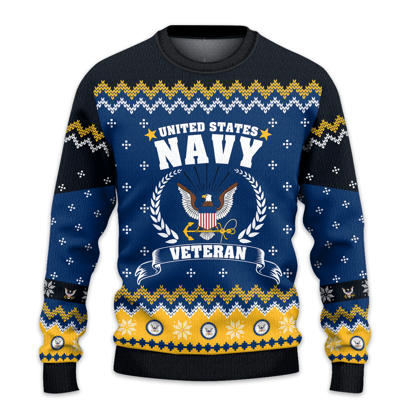 US NAVY 250th Years Of Service All-Over-Print Sweater
