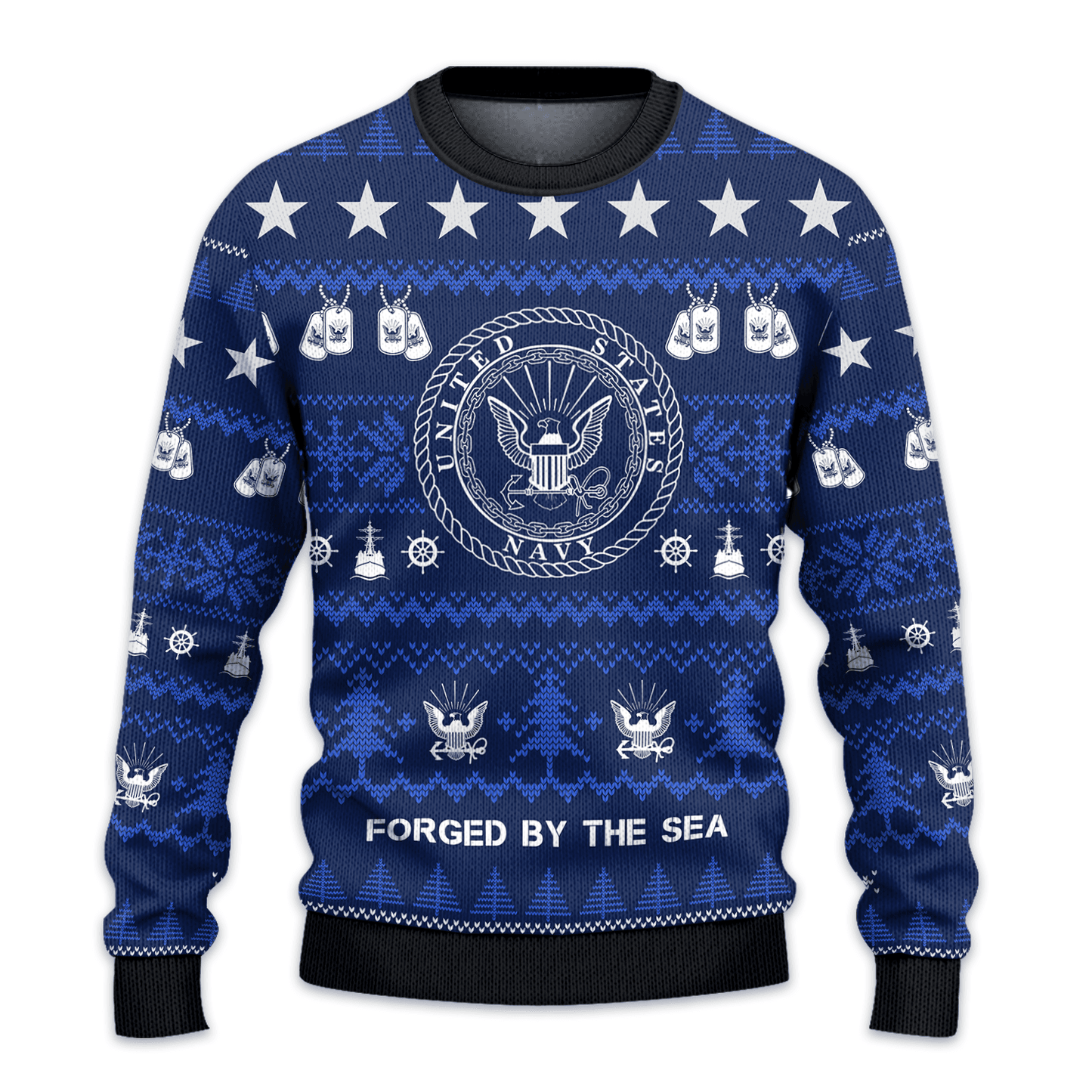 US NAVY 250th Years Of Service All-Over-Print Sweater