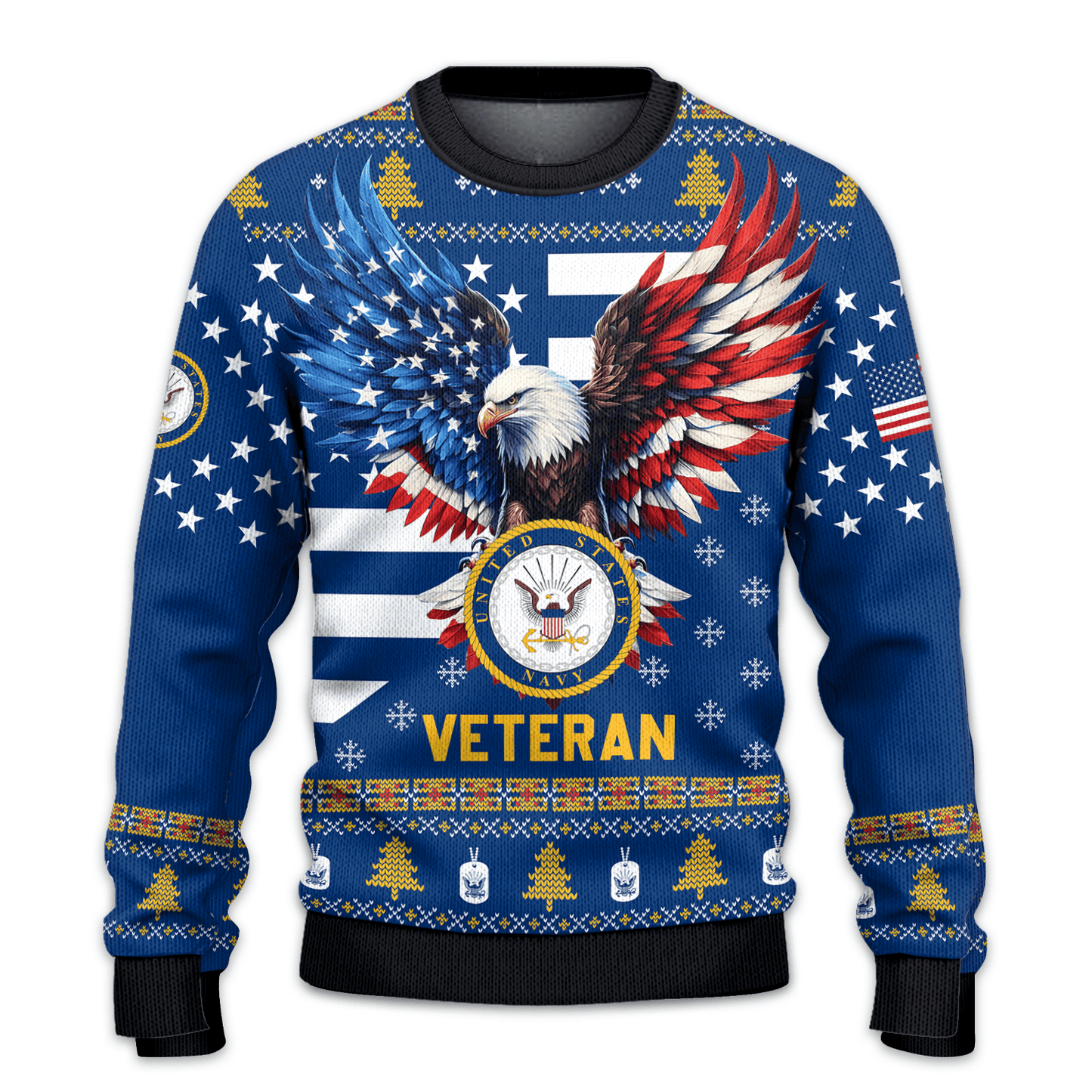 US NAVY 250th Years Of Service All-Over-Print Sweater