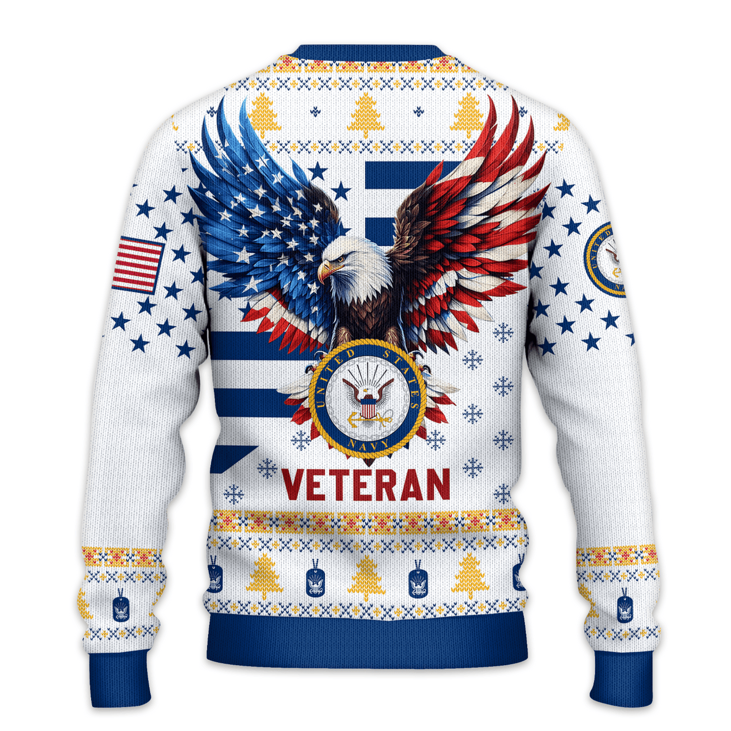US NAVY 250th Years Of Service All-Over-Print Sweater