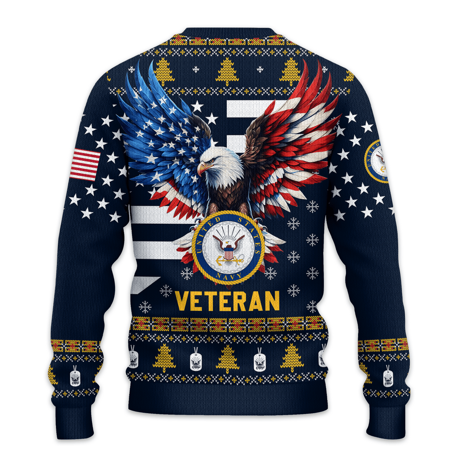 US NAVY 250th Years Of Service All-Over-Print Sweater