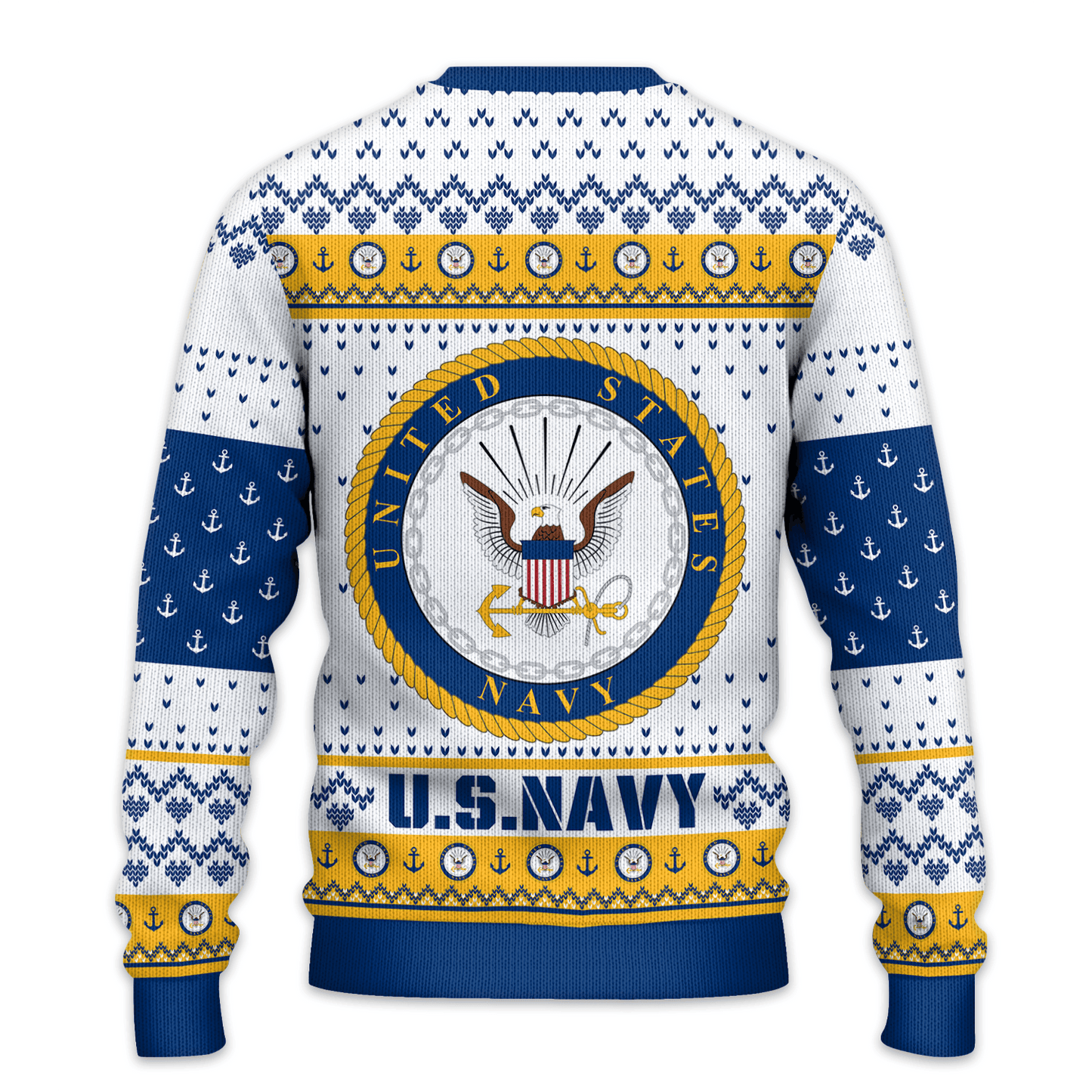 US NAVY 250th Years Of Service All-Over-Print Sweater