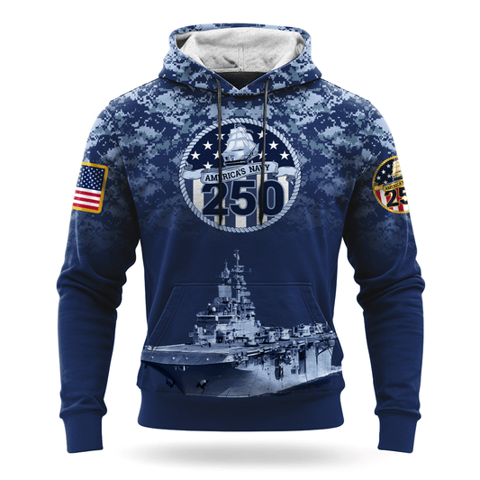 US NAVY 250th Years Of Service All-over Hoodie
