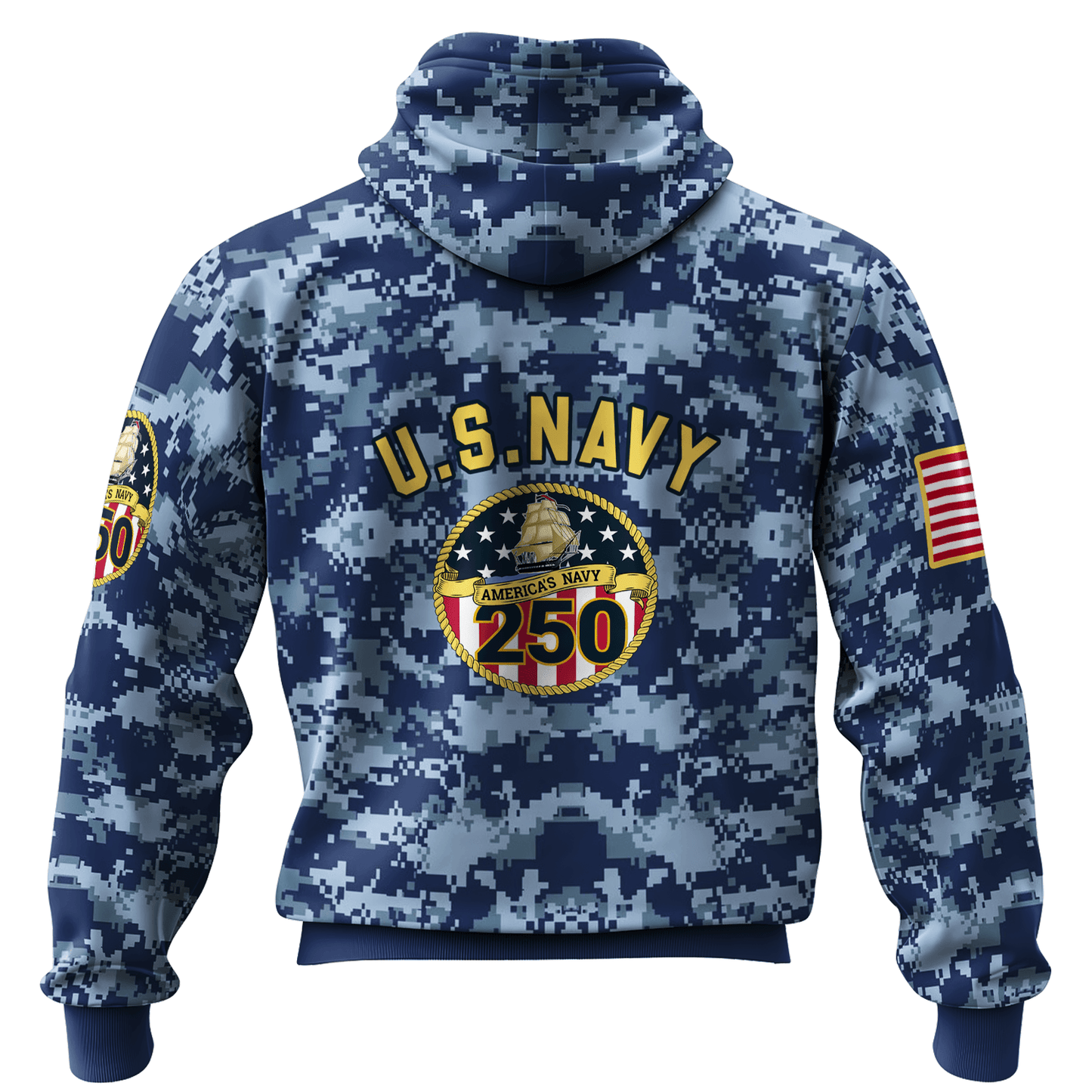 US NAVY 250th Years Of Service All-over Hoodie