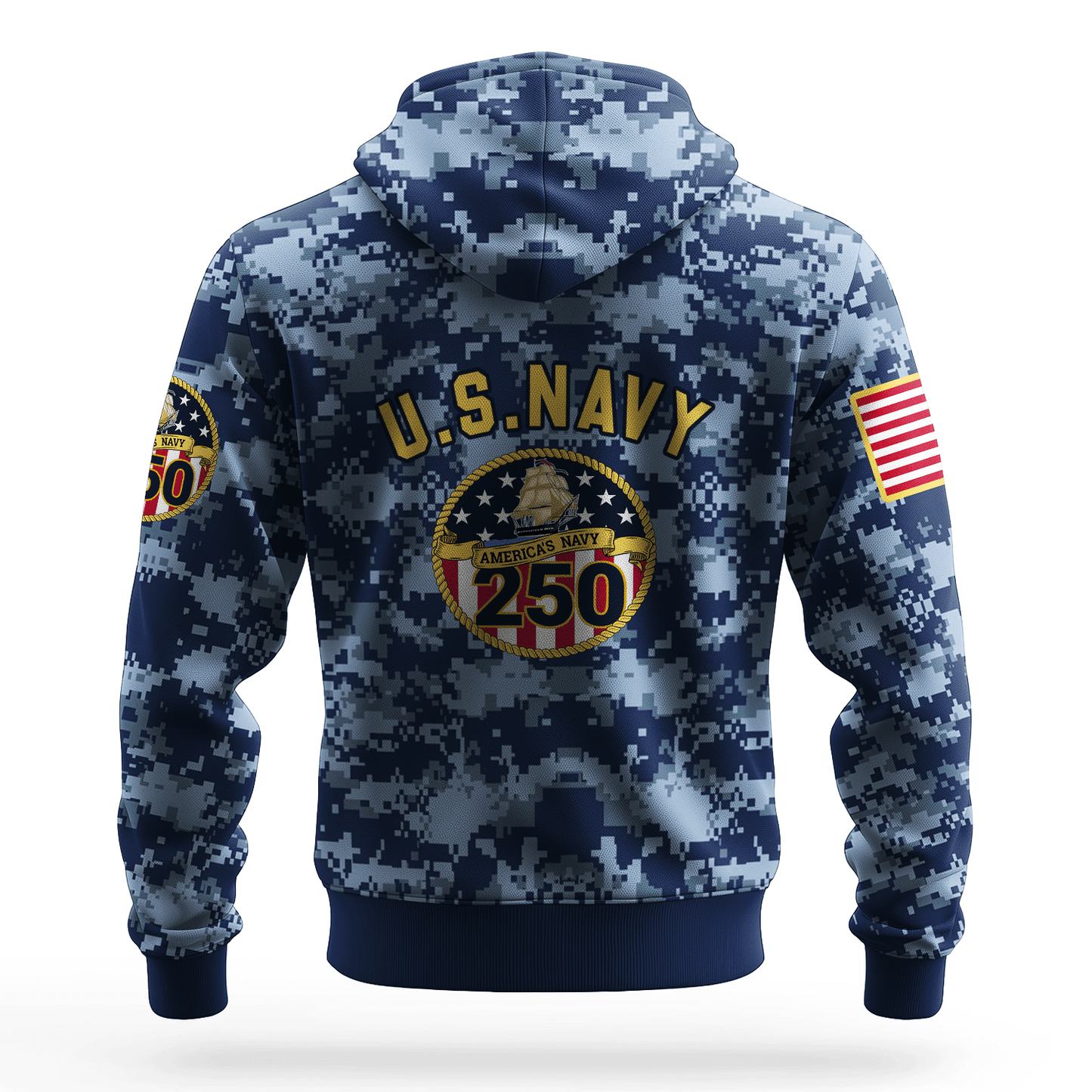 US NAVY 250th Years Of Service All-over Hoodie