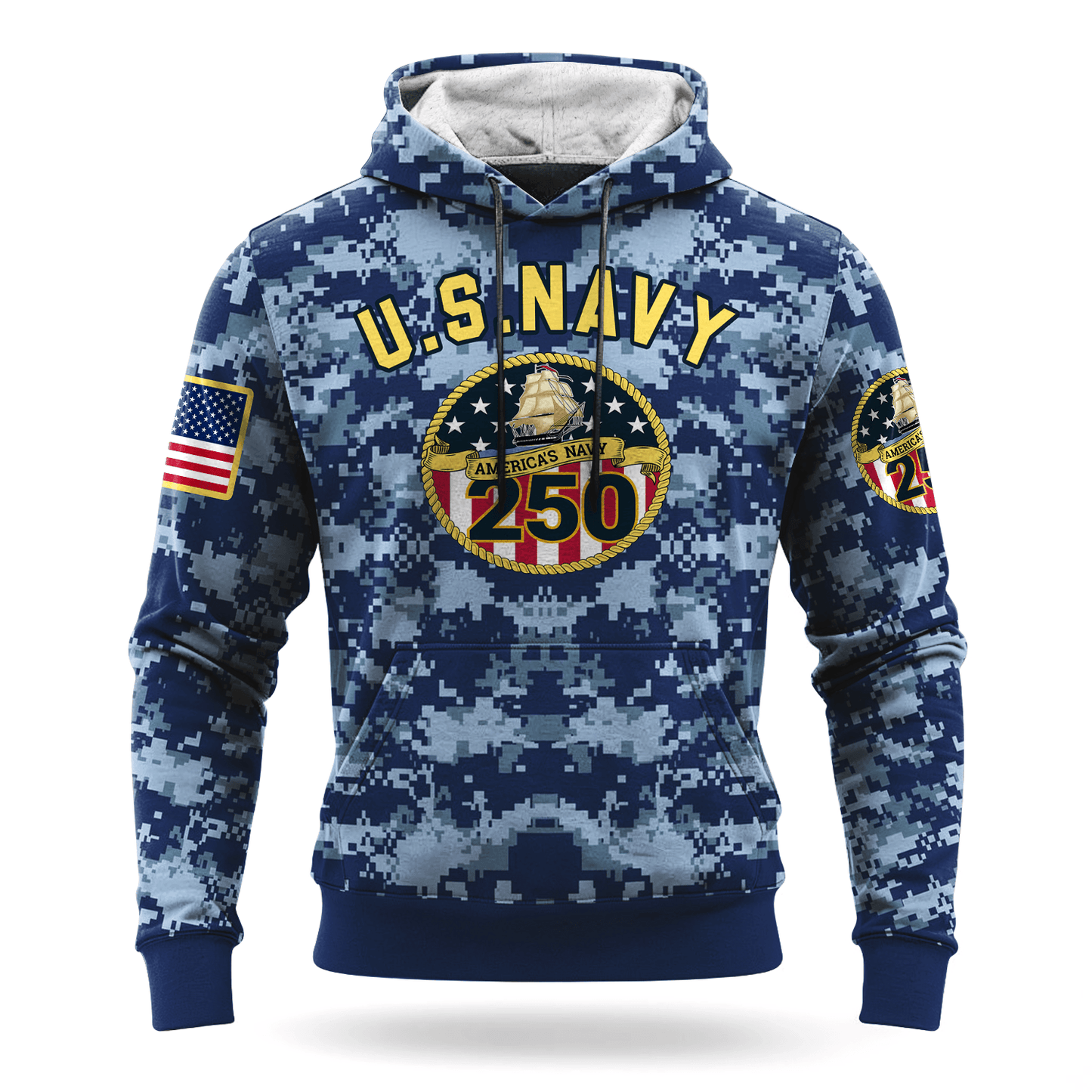 US NAVY 250th Years Of Service All-over Hoodie