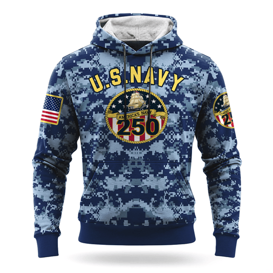 US NAVY 250th Years Of Service All-over Hoodie