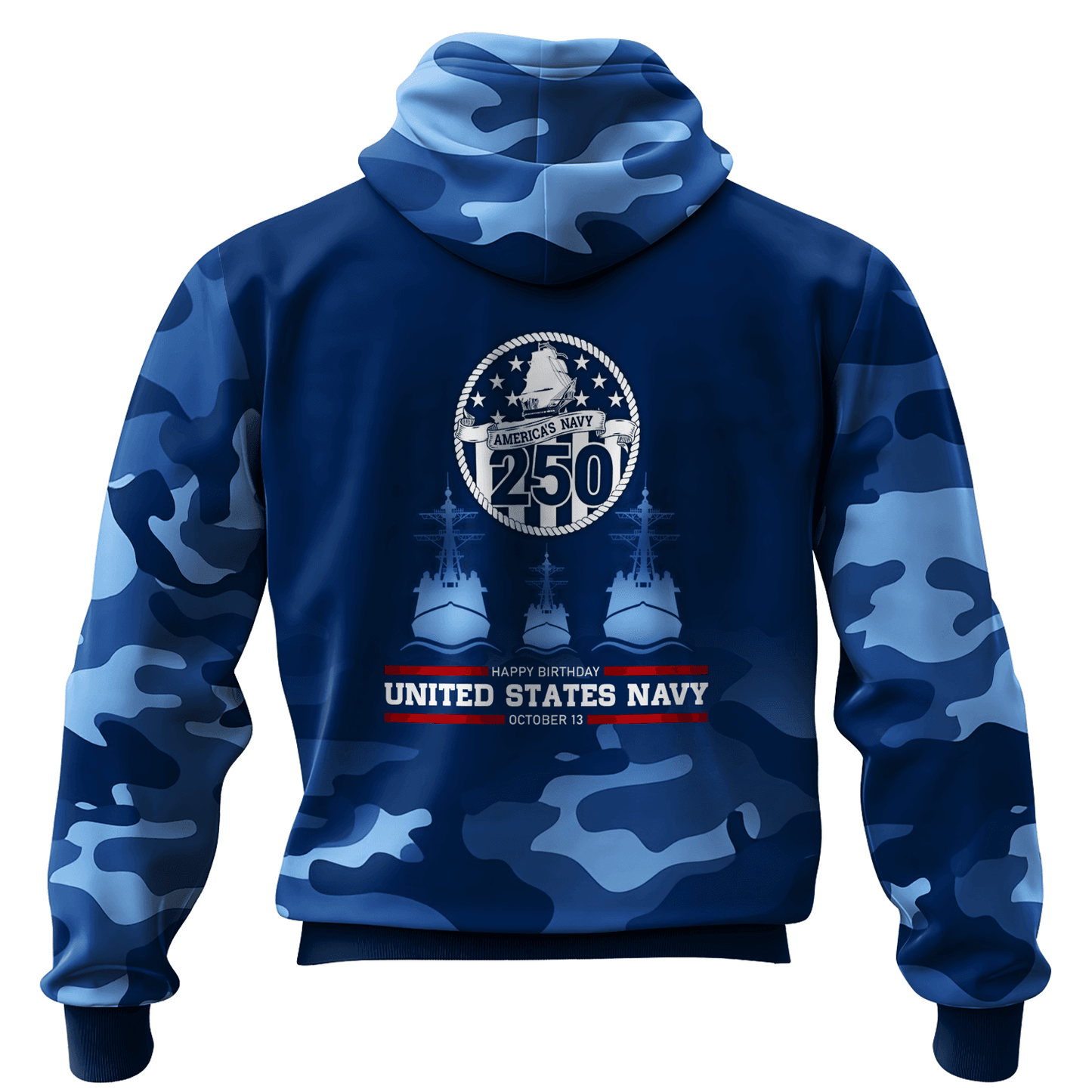 US NAVY 250th Years Of Service All-over Hoodie