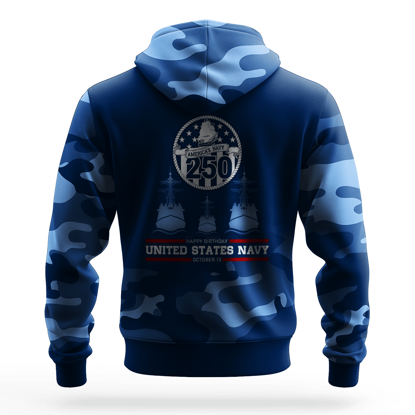 US NAVY 250th Years Of Service All-over Hoodie