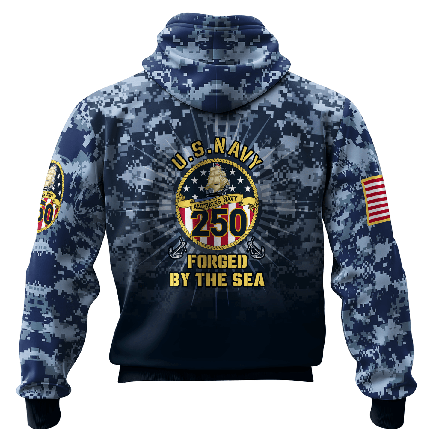 US NAVY 250th Years Of Service All-over Hoodie