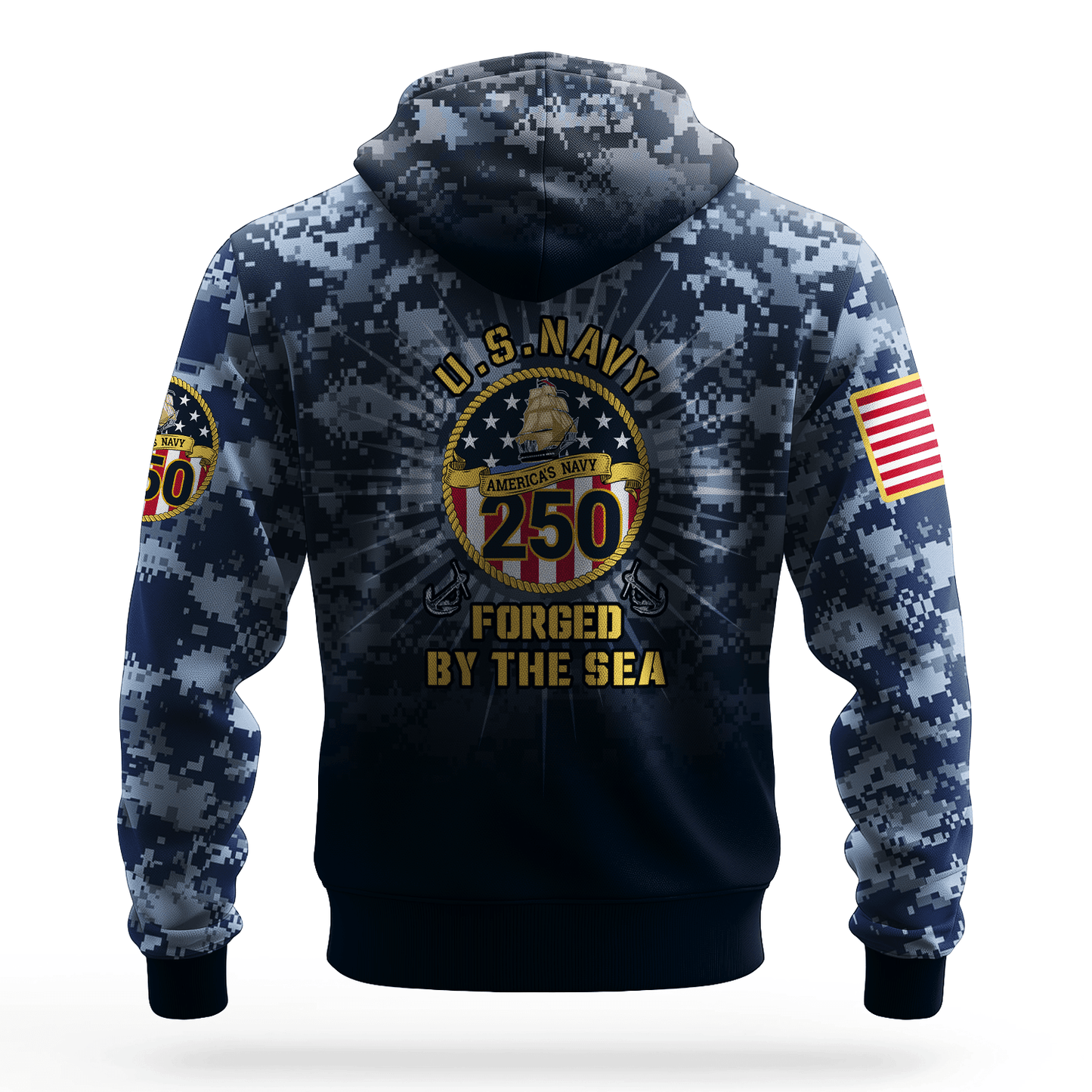 US NAVY 250th Years Of Service All-over Hoodie