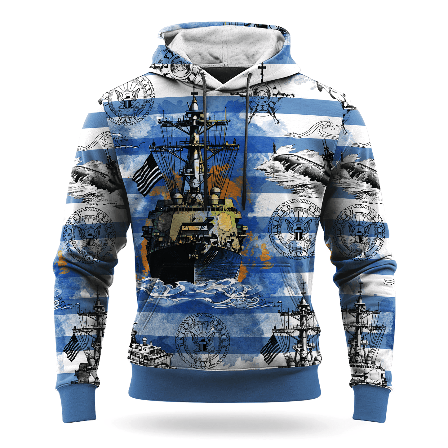 US NAVY 250th Years Of Service All-over Hoodie