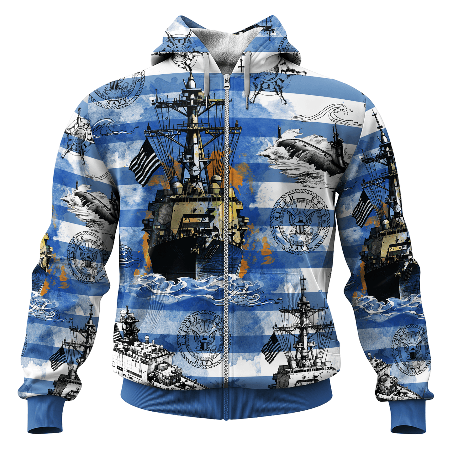 US NAVY 250th Years Of Service All-over Hoodie
