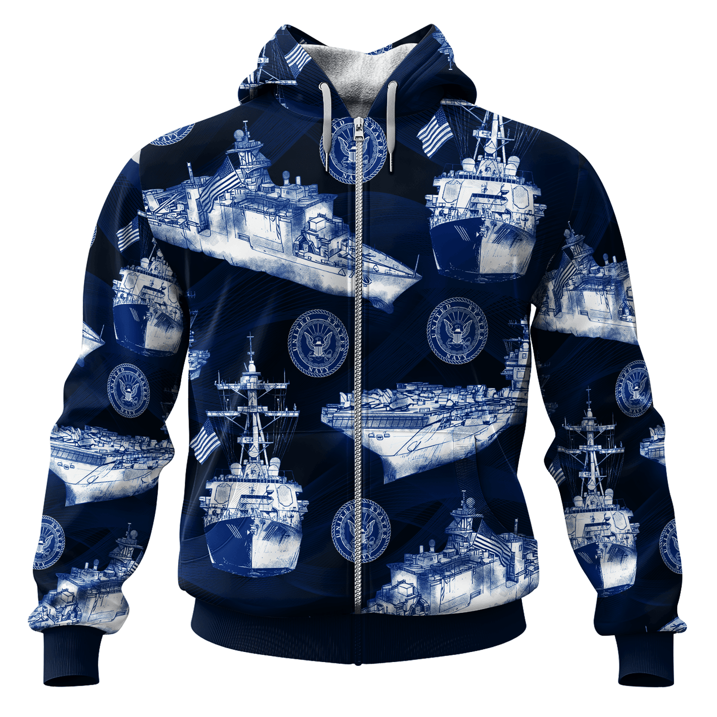 US NAVY 250th Years Of Service All-over Hoodie