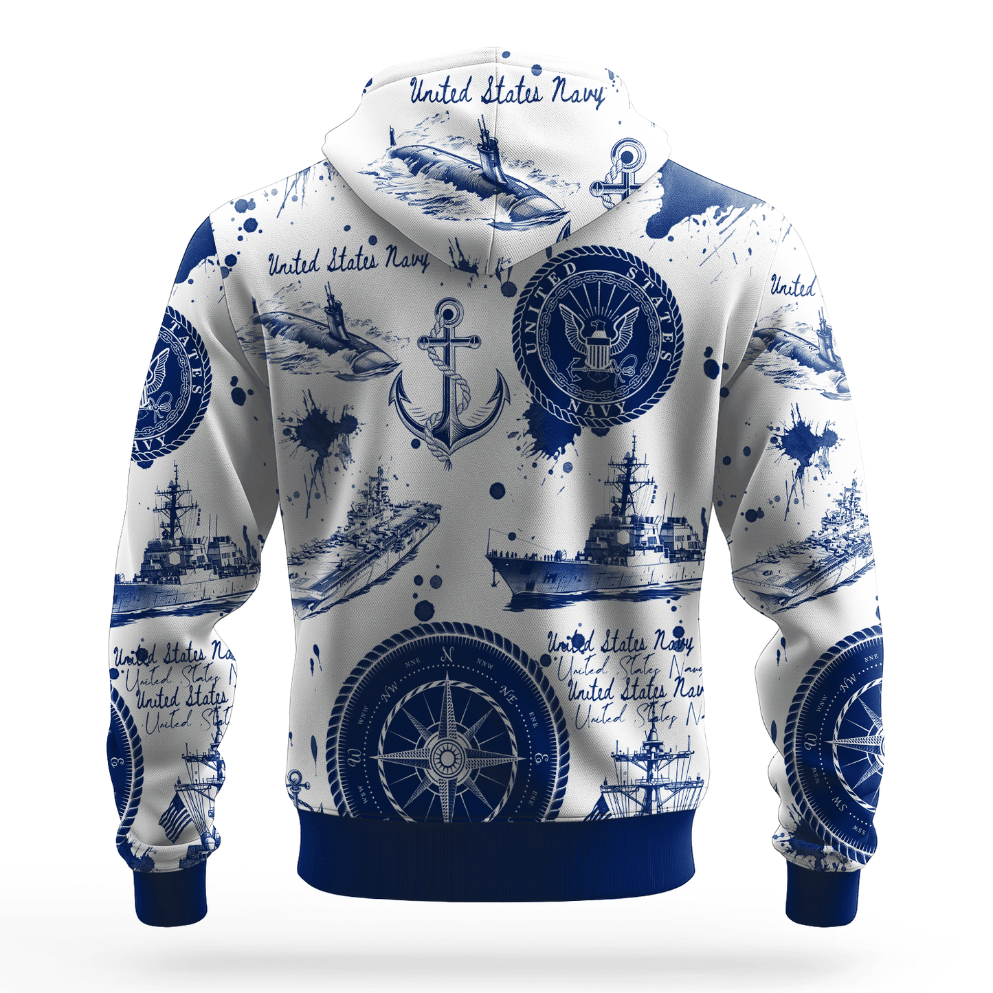 US NAVY 250th Years Of Service All-over Hoodie