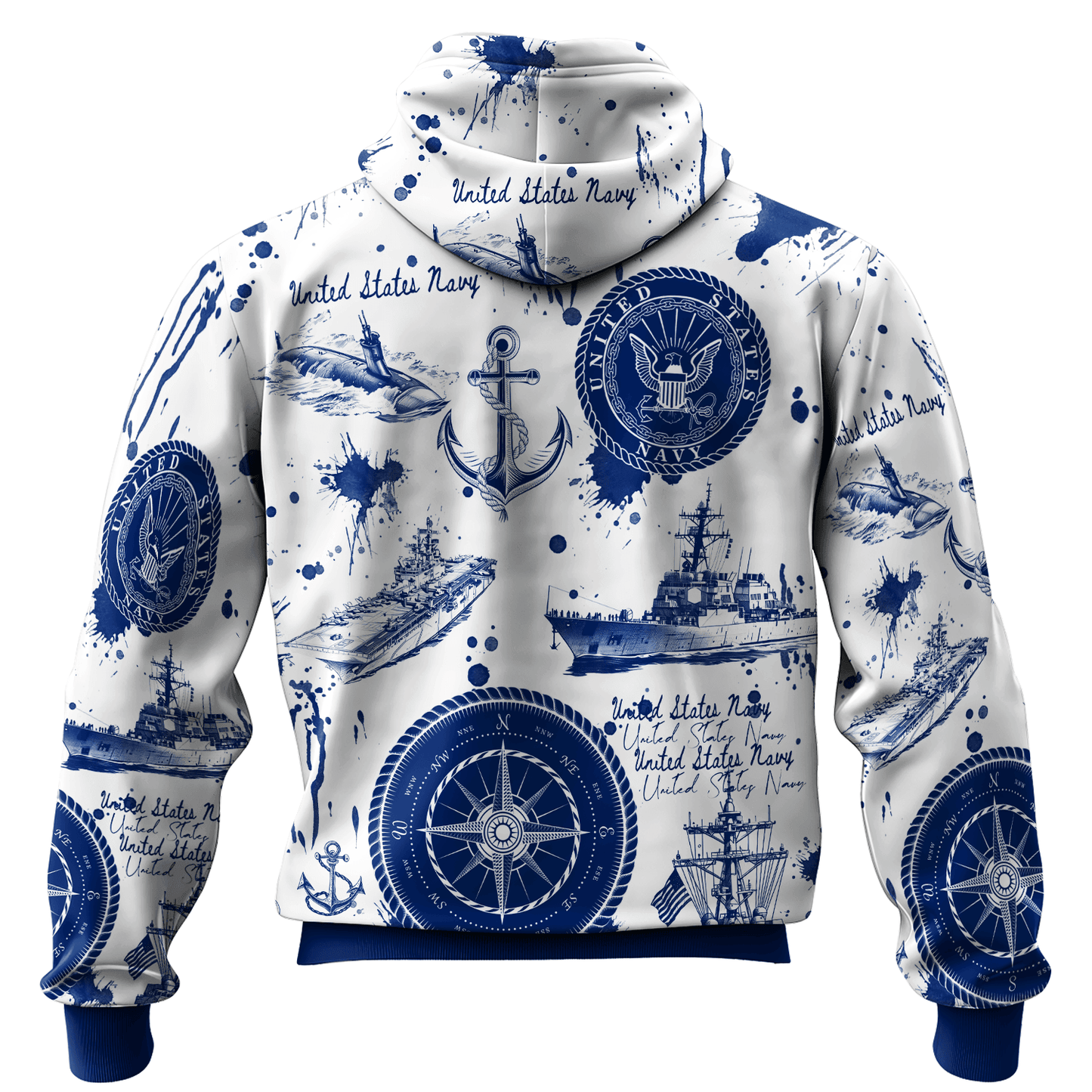 US NAVY 250th Years Of Service All-over Hoodie