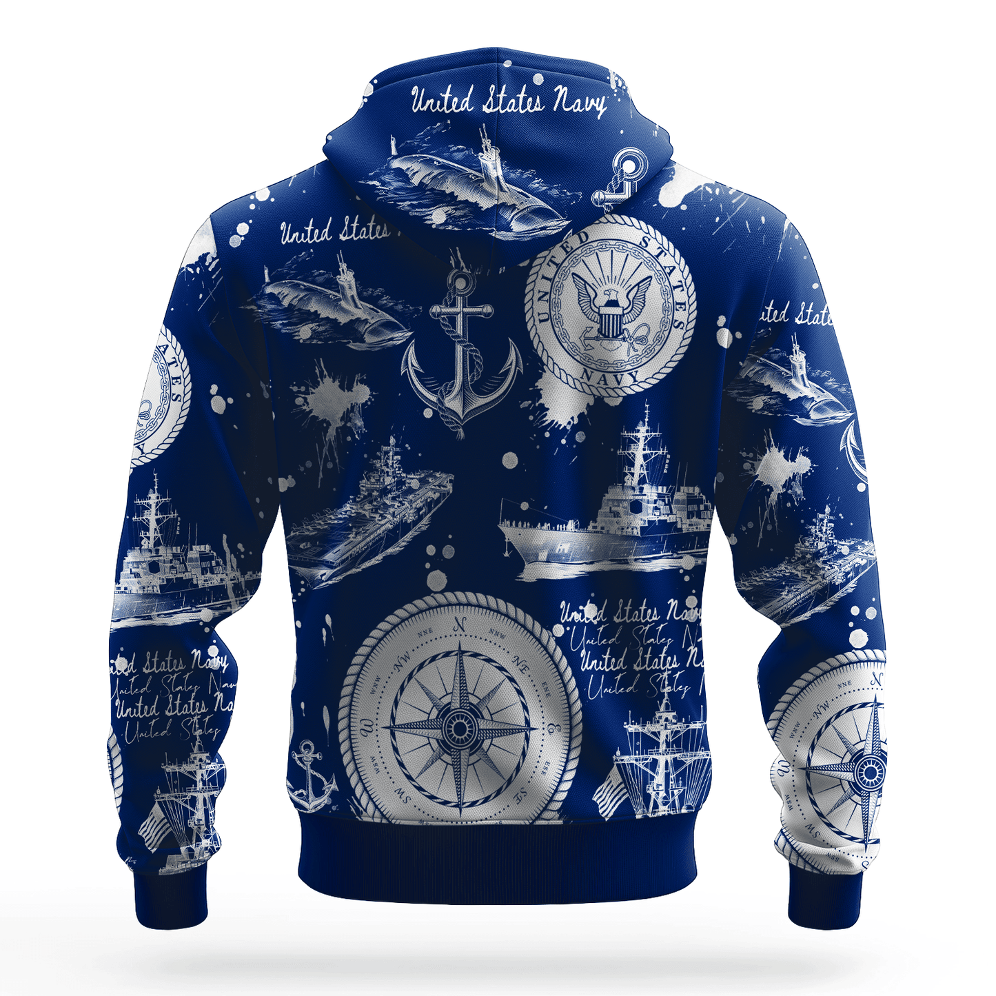 US NAVY 250th Years Of Service All-over Hoodie