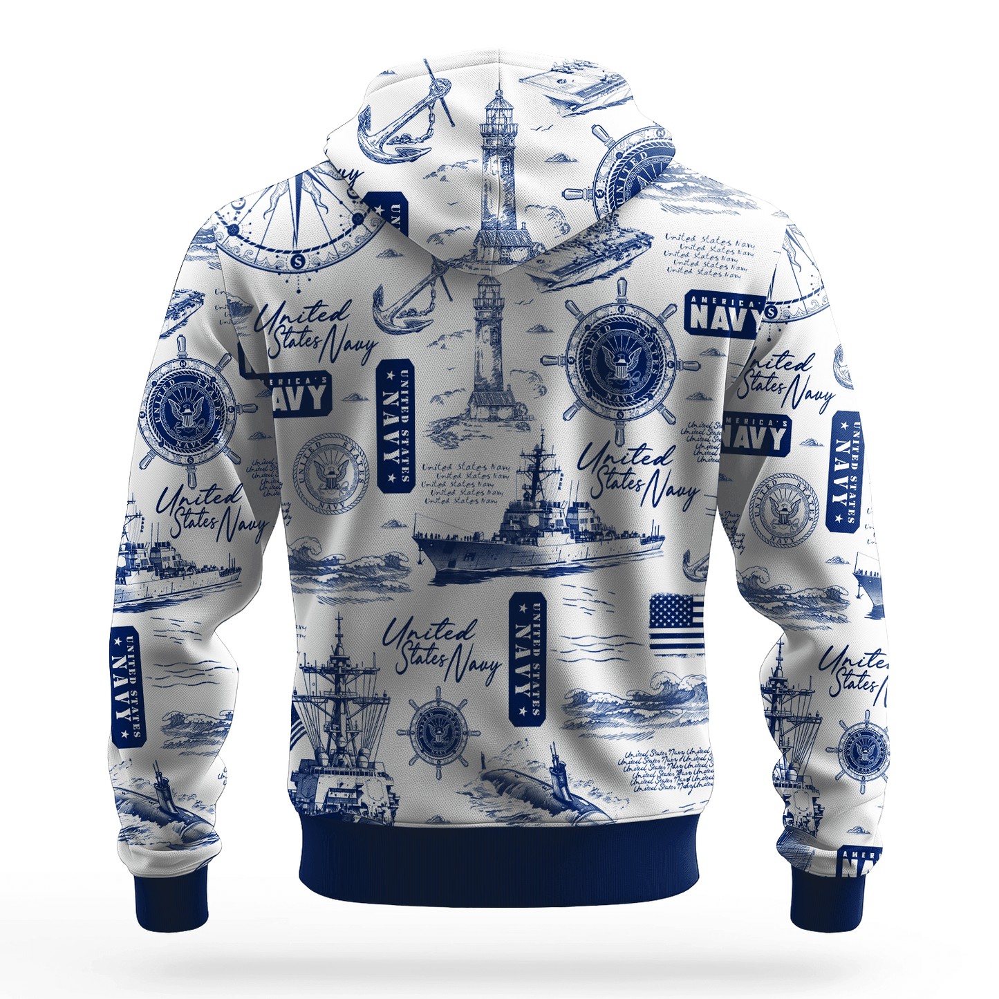 US NAVY 250th Years Of Service All-over Hoodie