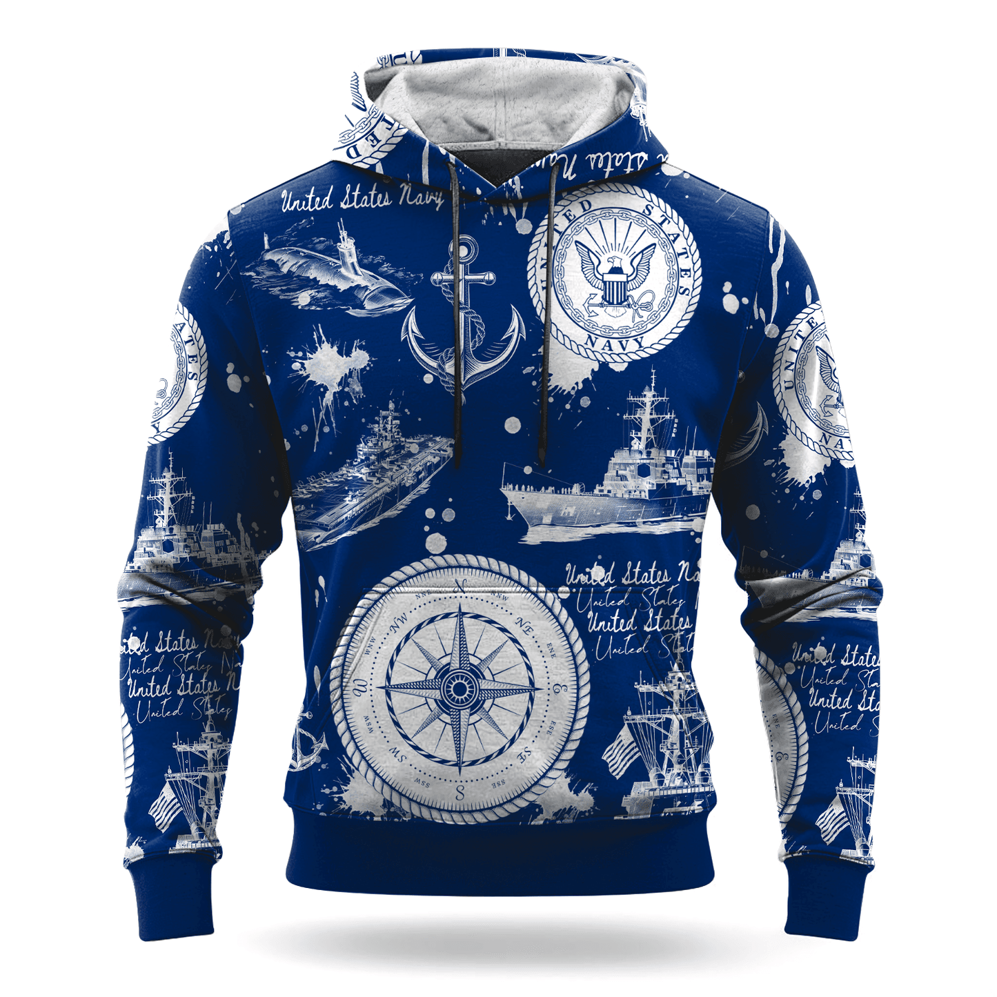 US NAVY 250th Years Of Service All-over Hoodie