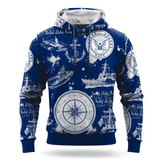 US NAVY 250th Years Of Service All-over Hoodie