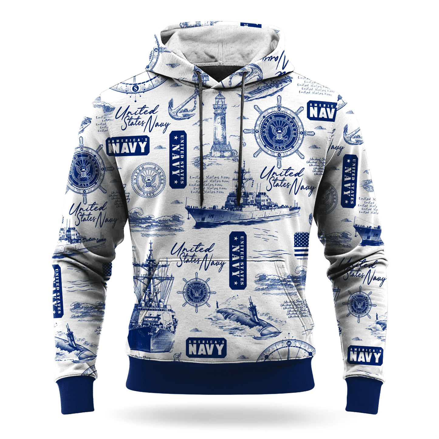 US NAVY 250th Years Of Service All-over Hoodie
