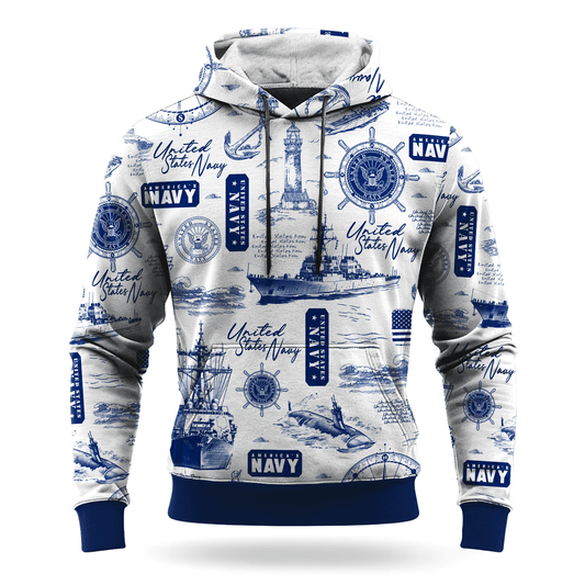 US NAVY 250th Years Of Service All-over Hoodie