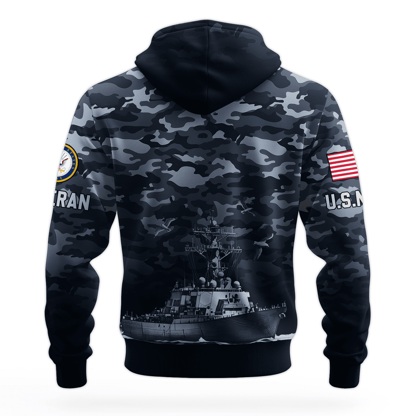 US NAVY 250th Years Of Service All-over Hoodie