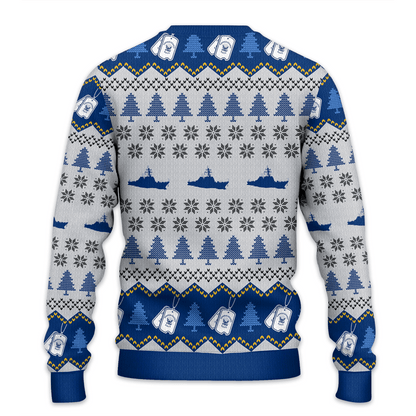 US NAVY 250th Years Of Service All-Over-Print Sweater