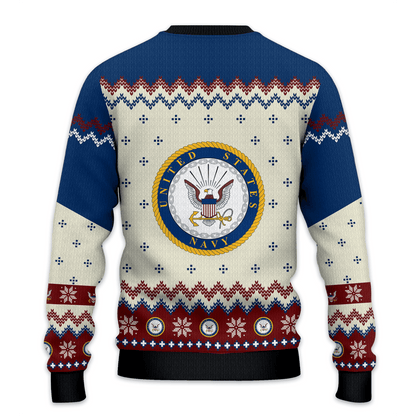 US NAVY 250th Years Of Service All-Over-Print Sweater