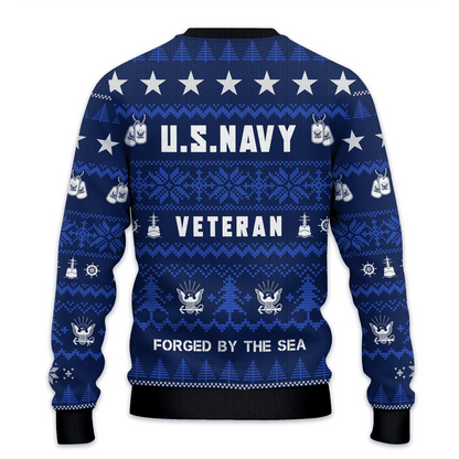 US NAVY 250th Years Of Service All-Over-Print Sweater
