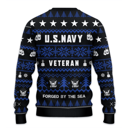 US NAVY 250th Years Of Service All-Over-Print Sweater