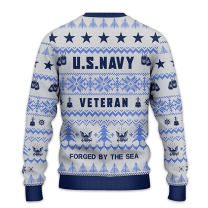 US NAVY 250th Years Of Service All-Over-Print Sweater