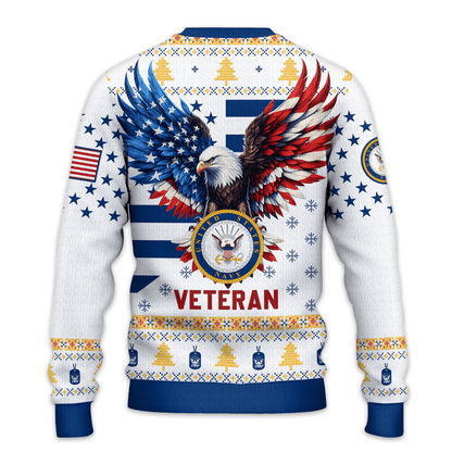 US NAVY 250th Years Of Service All-Over-Print Sweater