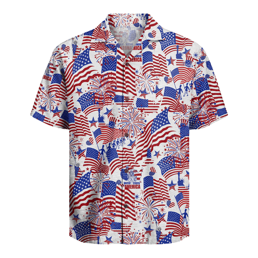 Happy USA Hawaiian Shirt