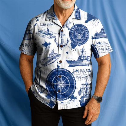 US Navy 250th Years Of Service Hawaiian Shirt
