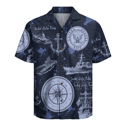US Navy 250th Years Of Service Hawaiian Shirt