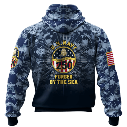 US NAVY 250th Years Of Service All-over Hoodie