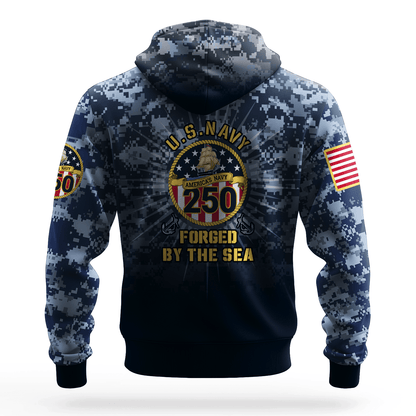 US NAVY 250th Years Of Service All-over Hoodie