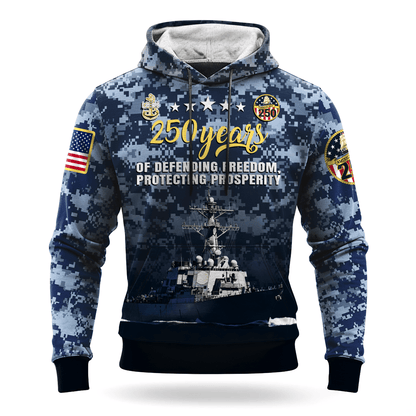 US NAVY 250th Years Of Service All-over Hoodie
