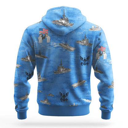 US NAVY 250th Years Of Service All-over Hoodie