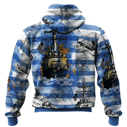 US NAVY 250th Years Of Service All-over Hoodie