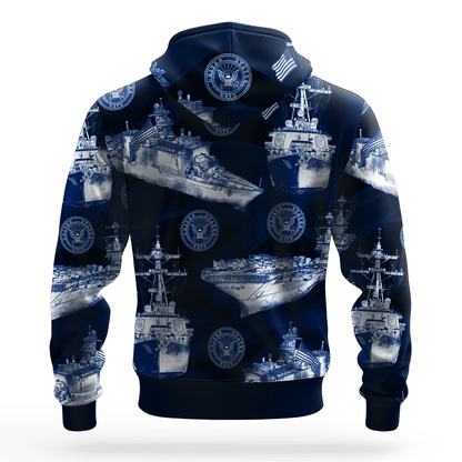 US NAVY 250th Years Of Service All-over Hoodie