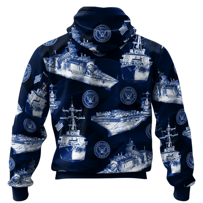 US NAVY 250th Years Of Service All-over Hoodie