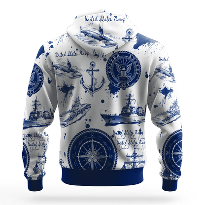 US NAVY 250th Years Of Service All-over Hoodie