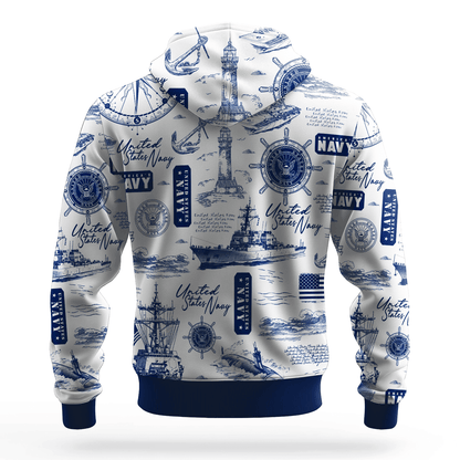 US NAVY 250th Years Of Service All-over Hoodie