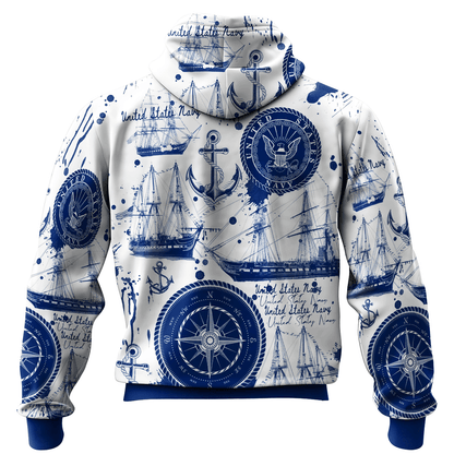 US NAVY 250th Years Of Service All-over Hoodie