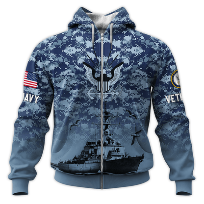 US NAVY 250th Years Of Service All-over Hoodie