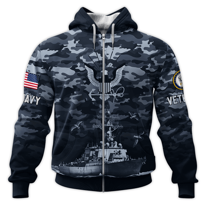 US NAVY 250th Years Of Service All-over Hoodie
