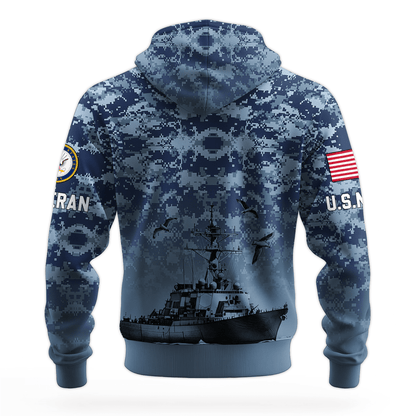 US NAVY 250th Years Of Service All-over Hoodie